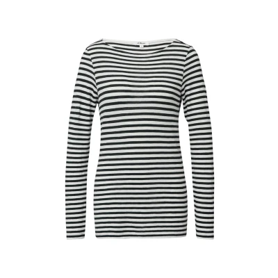 Abbildung von s.Oliver LÄSSIGES Langarm MIT Ubootausschnitt Langarmshirt, Damen, Größe: 34, Schwarz