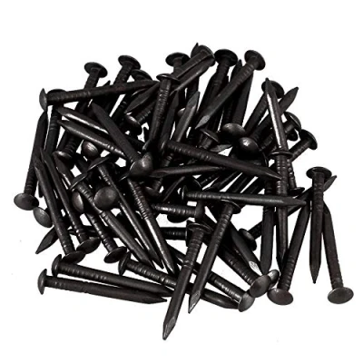Abbildung von 22x2mm Rundkopf Schwarz Antik Reines Kupfer Holz Schraube Nagel für Möbel Pack von 50