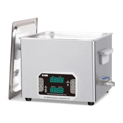 Abbildung von DK SONIC Professioneller Ultraschallreiniger 15L Schallreiniger mit Heizung und Korb für Münzen, kleine Metallteile, Schallplatten, Leiterplatten,Laborgeräte usw.