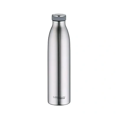 Abbildung von TC BOTTLE 1,00l, stainless steel mat, Thermosflasche aus Edelstahl, 12 h heiß / 24 kalt, absolut dicht für Schule, Büro, by THERMOS, direkt Edelstahl trinken, Wasserflasche kohlensäurefest