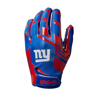 Abbildung von Wilson AD NFL Stretch FIT Gloves, Bleu/Rouge