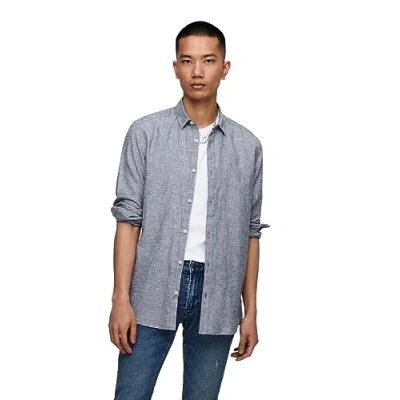 Abbildung von ONLY &amp; SONS Herren Freizeit Hemd ONSCAIDEN Slim Fit XS S M L XL XXL Grün, Größe:L, Farbe:Dress Blues 22012321