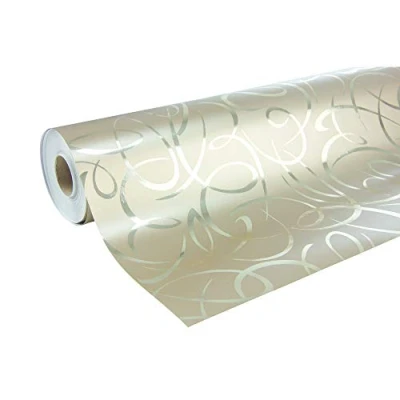 Abbildung von Clairefontaine 211892C Geschenkpapier Premium (50x0,70m, 80g/qm mit PP Film) 1 Rolle Arabesque Gold