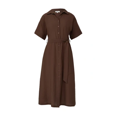 Abbildung von s.Oliver MIT Eingrifftaschen Blusenkleid, Damen, Größe: 36, Mokka