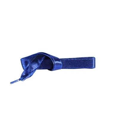 Abbildung von Kaps Satin Schnürsenkel 1 Paar breite &amp; flache Schuhbänder für z.B. Sneaker Sportschuhe in Premiumqualität hochwertige Flachsenkel Schuhsenkel (90 cm 5 bis 6 Ösenpaare Blau)