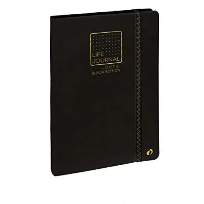 Abbildung von Life Journal 21 Dot Black. Papier schwarz: Der persöhnlicher Kalender