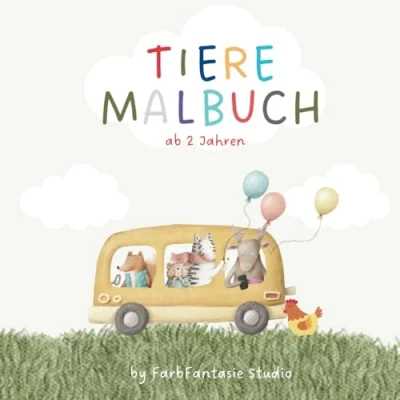 Abbildung von Tiere Malbuch ab 2 Jahren: zum ausmalen, entdecken und kritzeln