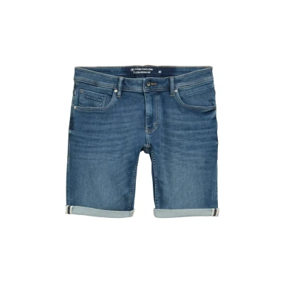 Abbildung von TOM Tailor JOSH Regular Jeans Shorts, Herren, Größe: 40, Used mid stone blue denim