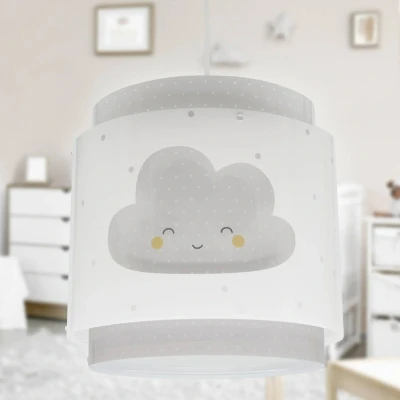 Abbildung von Dalber Lampe kinderzimmer, kinderlampe Pendelleuchte Hängelampe, Deckenleuchte Kinder, Deckenlampe kinderzimmer Baby Dreams Wolke Grau, 76012E, E27