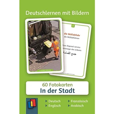 Abbildung von In der Stadt: 60 Fotokarten auf Deutsch, Englisch, Französisch und Arabisch (Deutschlernen mit Bildern)