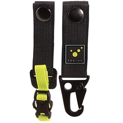 Abbildung von tee uu Belt PIMPER Set (2 teilig) Ergänzungs Black / Quick Koppel Arbeitserleichterung Keeper mit Fixierpflaster Halter Schlüsselhalter Rettungsdienst für Gürtel
