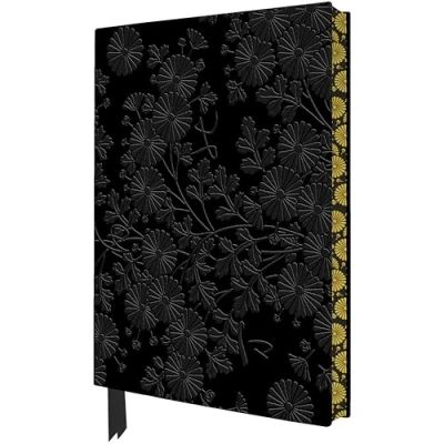 Abbildung von Exquisit Premium Notizbuch DIN A5: Uematsu Hobi, Box mit Chrysanthemen verziert: Unser hochwertiges, liniertes Blankbook Softcovereinband aus ... künstlerisch gestaltetem Buchschnitt