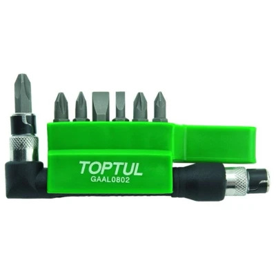 Abbildung von TOPTUL GAAL0802 Bit Schraubendreher 8 PH1, PH2, PH3, PZ1, PZ2, 0,5x4, 1.2x7 Kreuzschlitz (PH), Pozidriv (PZ), Schlitz