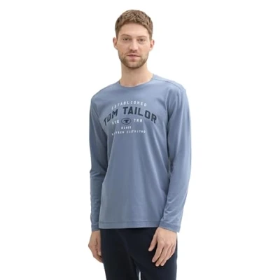 Abbildung von TOM TAILOR Herren 1039895 Longsleeve T Shirt, 10441 Gravel Grey, S