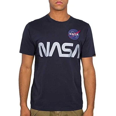 Abbildung von Alpha Industries Herren NASA Reflective T Shirt, Rep.Blue, S