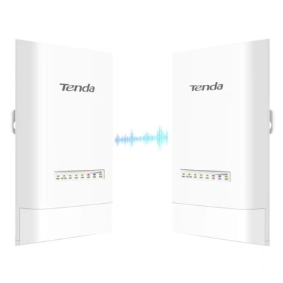 Abbildung von Tenda OS3 WLAN Bridge Outdoor Access Point (867 MBit/s auf 5GHz, 4X 10/100 LAN Ports, 12dBi, PoE, 5 Km Reichweite, zentrales Management, inklusive Netzteil) (2er Pack)