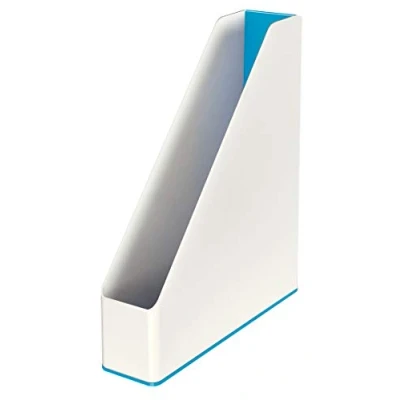 Abbildung von Leitz Stehsammler A4, Zweifarbiges Design, Weiß/Blau, Duo Colour, WOW, 53621036