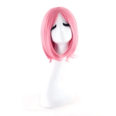 Abbildung von MapofBeauty Kunststoff kurze gerade Anime Kostüm Cosplay Perücke (rosa)