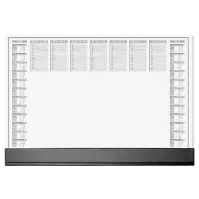 Abbildung von SIGEL H6365 Papier Schreibtischunterlage mit Schutzleiste DIN A2, Kalender 2026 2027, 40 Blatt, Schreibunterlage aus nachhaltigem