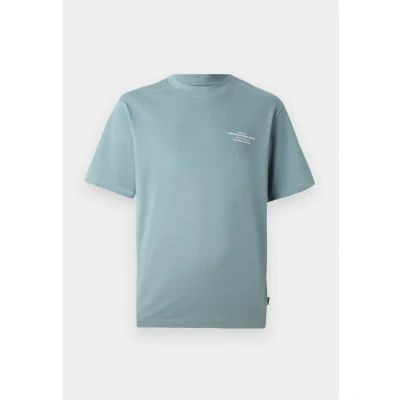 Abbildung von Jack &amp; Jones Premium Jprblachad Branding CREW NECK TEE Tshirt print, Herren, Größe: Medium, Goblin blue