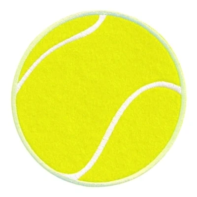 Abbildung von PatchMommy Tennis Ball Patch Aufnäher Applikation zum Aufbügeln Bügelbild Sport Tennisball für Kleidung Jeans Jacken Kinder