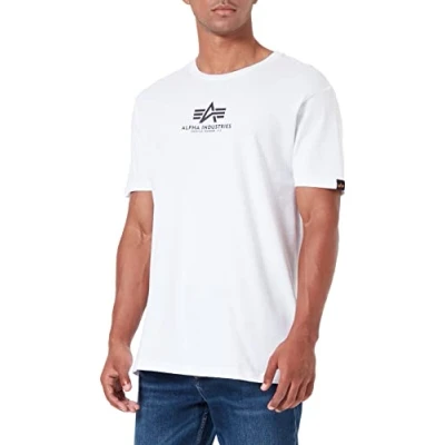 Abbildung von ALPHA INDUSTRIES Herren Basic T Ml Shirt, Weiß, S