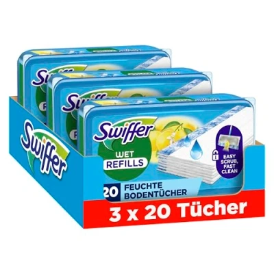 Abbildung von Swiffer Bodenwischer Wet Bodentücher Mit Citrusfrische 60 er Pack, Für Eine Schnelle Und Einfache Reinigung