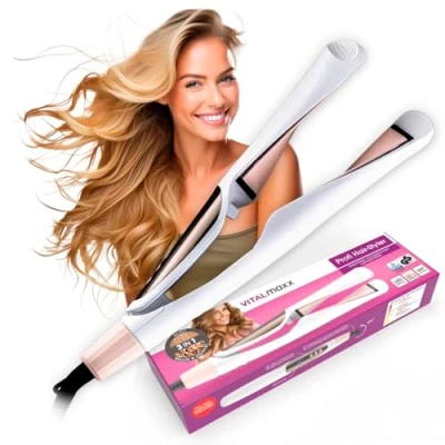 Abbildung von VITALmaxx Profi Hair Styler 3in1 Lockenstab, Glätteisen &amp; Welleneisen mit LED Display Temperaturen von 150 230 C 360 Drehgelenk 1,8 m langes Kabel Ersetzt Lockenwickler