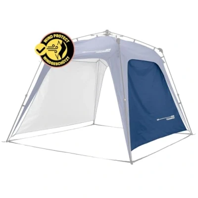 Abbildung von Lumaland Outdoor Seitenteil für Pop Up Pavillon Seitenwand Gartenzelt &amp; Camping Partyzelt 225 x 155 132,5 cm Passend Indoor Pavillons [Blau]