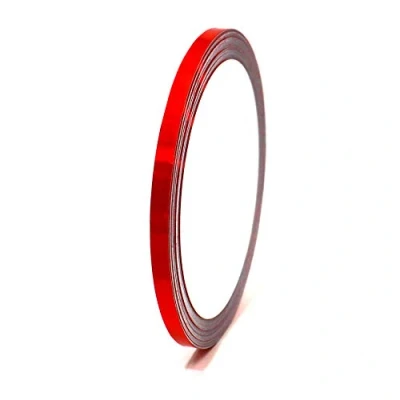Abbildung von (0,79/m) 10 Meter Hologramm Zierstreifen Basteln Möbel Auto Motorrad Modellbau Deko Dekorstreifen Klebestreifen selbstklebend DIY (Hologramm Rot, 5mm Breite)