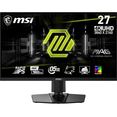 Abbildung von MSI MAG 274UPF E2 27 Zoll UHD Gaming Monitor 3840 x 2160 Rapid IPS Panel, 160 Hz / 0.5ms (GtG, Min.), 133% sRGB Farbraum, rahmenloses Design, VESA DisplayHDR 400 DisplayPort 1.4a, HDMI™, USB Typ C
