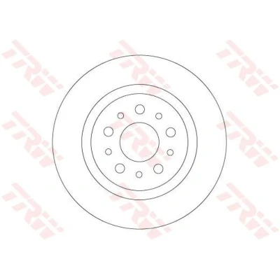 Abbildung von TRW DF6714 Bremsscheibe 264 10 5 98 voll lackiert FIAT: Tipo Estate, Hatchback, 500L