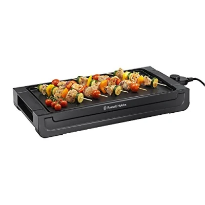 Abbildung von Russell Hobbs Grill [Teppanyaki Tischgrill] Fiesta (45x25cm, herausnehmbare &amp; antihaftbeschichtete Grillplatte, variable Temperatureinstellung, Fettauffangschale, 2400W) Elektrogrill 22550 56
