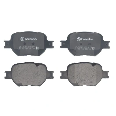 Abbildung von BREMBO P 83 054 Bremsbelagsatz exkl. Verschleißwarnkontakt ohne Zubehör TOYOTA: Corolla IX Hatchback, Station Wagon, Celica VII Coupe