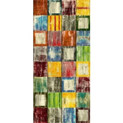 Abbildung von d c fix Möbel Klebefolie Bahia Holz Optik bunt 67,5 cm x 2 m Möbelfolie selbstklebend Deko Folie für Tisch Schrank Schrankfolie Holzfolie gelb grün rot Retro Vintage Shabby Chic Kinder Zimmer