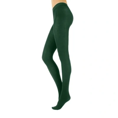 Abbildung von CALZITALY Warme Winter Strumpfhosen aus Wolle Kaschmir, 150 DEN S, M, L, XL, 2XL, 3XL, 4XL Made in Italy (M, Smaragdgrün)