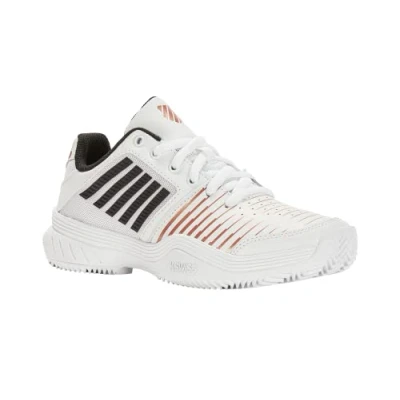 Abbildung von K SWISS Court Express HB Tennisschuh für Sandplätze, Damen, Größe: 41, White/black/rosegold Schuhe
