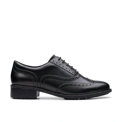Abbildung von Clarks Damen Havisham Oak Mary Jane Schuh, Schwarzes Leder, 37 EU