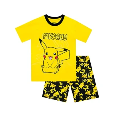 Abbildung von Pokémon Schlafanzug Jungen Pikachu Kurzer Yellow 134