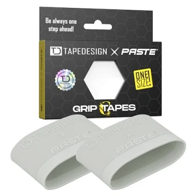 Abbildung von TAPEDESIGN Schienbeinschonerhalter Grip Tapes aus Silikon, Fußball Männer, Frauen, Grau Halterung für Fussball Stutzen, Stutzentape