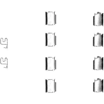 Abbildung von HELLA 8DZ 355 202 791 Zubehörsatz, Scheibenbremsbelag JEEP: WRANGLER 3, OPEL: Corsa C Hatchback, FIAT: Freemont