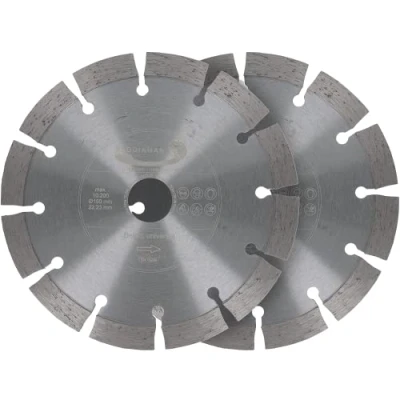 Abbildung von PRODIAMANT Diamant Trennscheiben Beton Doppelpack 150 mm x 22,2 Mauerschlitzer 2x Schlitzfräse Scheiben für Beton, Stein und Mauerwerk