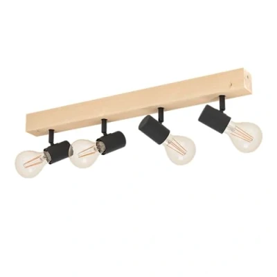 Abbildung von EGLO Deckenspot »TOWNSHEND 3«, 4 flammig, Leuchtmittel E27 wechselbar ohne Leuchtmittel, Vintage mit Industrial Design, Retro Lampe, Fassung: