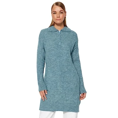 Abbildung von Trendyol Damen Sweater Blue Regular fit Pullover, XL