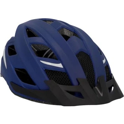 Abbildung von FISCHER Erwachsene Fahrradhelm, Radhelm, Cityhelm Urban Plus Boston, L/XL, 58 61cm, blau, mit integriertem LED Rücklicht, dunkelblau