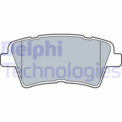 Abbildung von DELPHI LP3537 Bremsbelagsatz mit akustischer Verschleißwarnung Anti Quietsch Blech ohne Zubehör KIA: Optima / K5 Sportswagon, Saloon