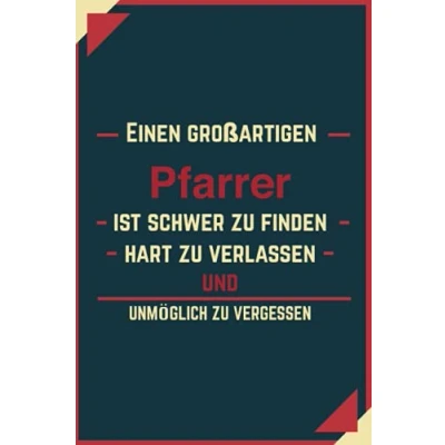 Abbildung von Geschenk BESTER Pfarrer: Notizbuch als für den besten Pfarrer A5 / liniert 120 Seiten Tagebuch Terminplaner Geschenkidee zum ... Mann Abschied Abschiedsgeschenk