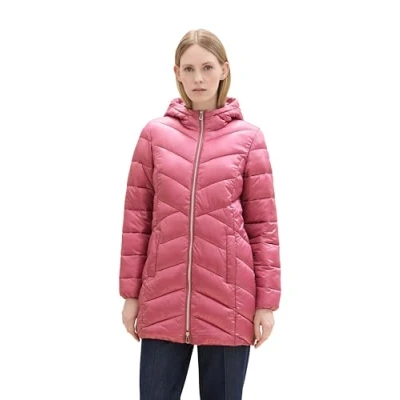 Abbildung von TOM TAILOR Damen 1041489 Lightweight Steppjacke mit Kapuze, 35768 Dark Sage, XL