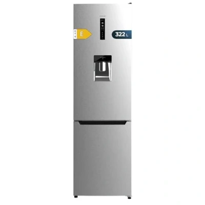 Abbildung von Cecotec Kombi Kühlschrank Bolero CoolMarket Combi 322 WD Inox E. Inverter Plus Kompressor, in Edelstahl 185,5x59,5 cm, l, No Frost, Wasserspender, Energieklasse E, Multi Air Flow.