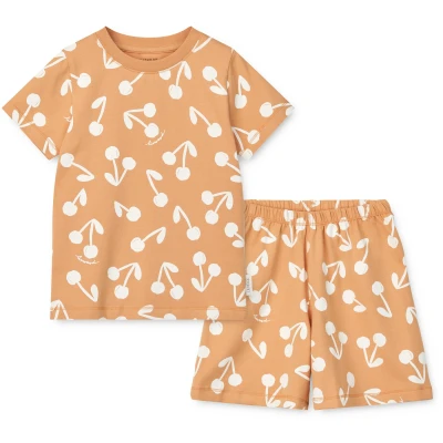 Abbildung von Liewood Ilford Printed Unisex SET Pyjama für Kinder, Größe: 122, Cherry blossom/light apricot